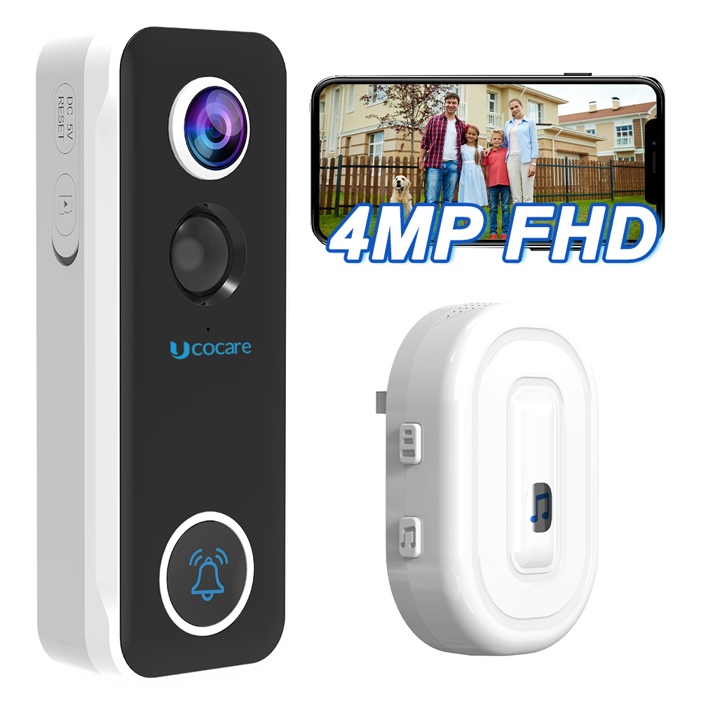 Smart Home Video Doorbell - UCOCARE 4MP Bezprzewodowy WiFi Wideodomofon P5