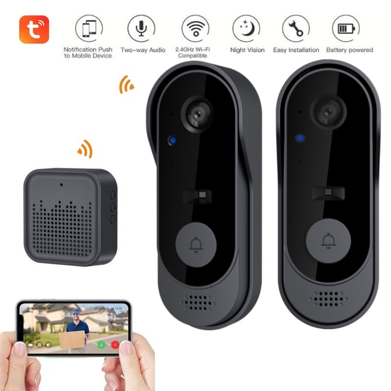 Smart Home Video Doorbell Enhanced Security With Smart Doorbell - Tuya WIFI kamera dzwonek HD wideodomofon