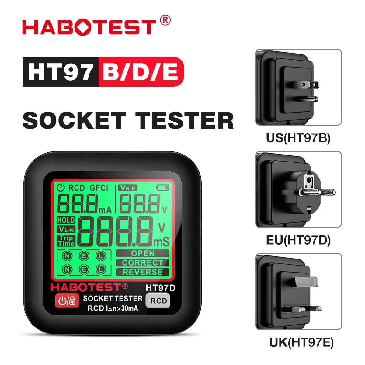 Smart Home Europe - Tester gniazdek cyfrowy HABOTEST HT97, inteligentny