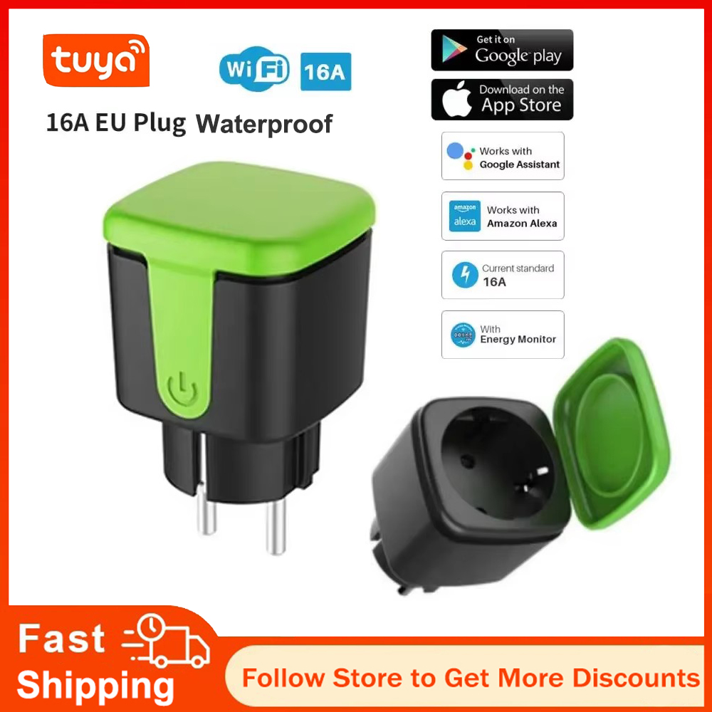 Smart Home Gadgets - Inteligentne wodoodporne gniazdko WiFi Tuya EU