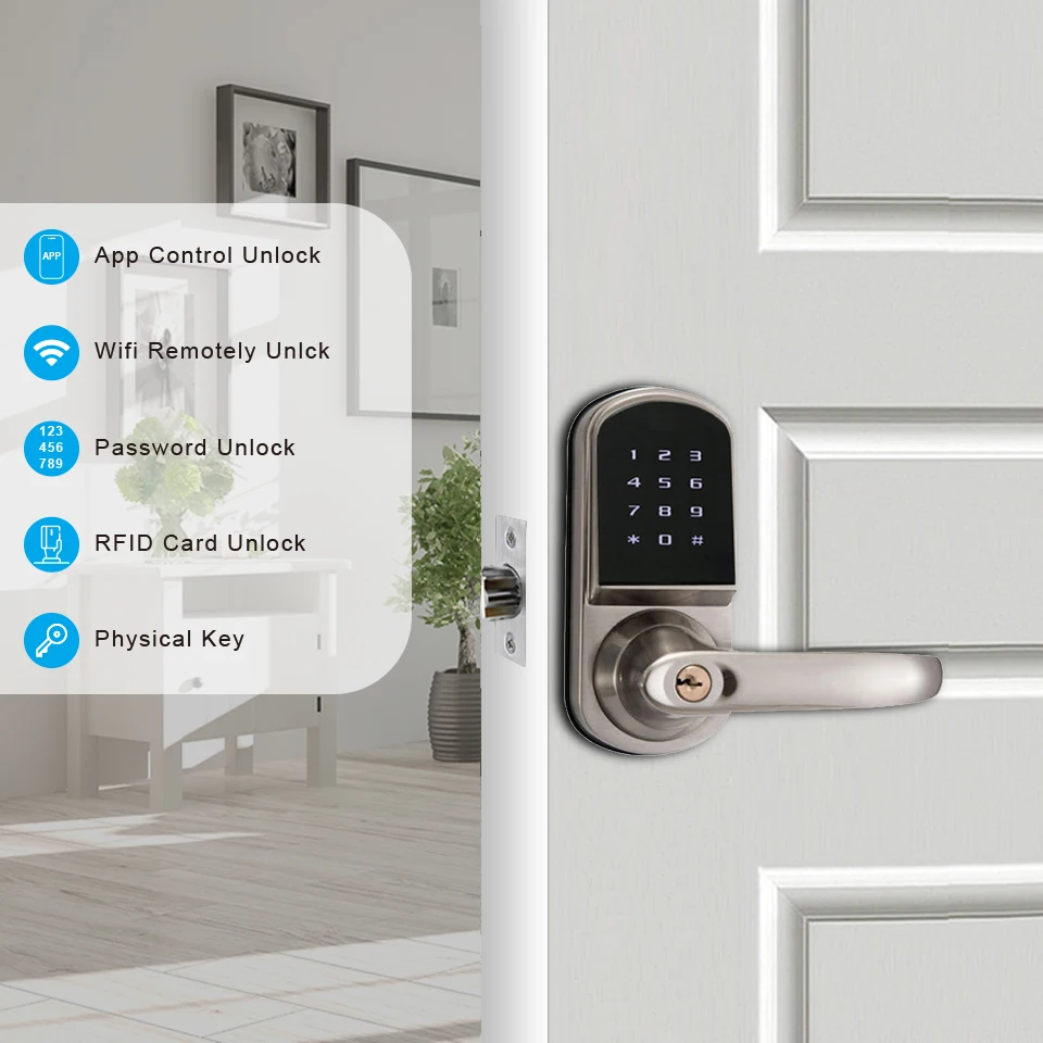 Airbnb Smart Home - Inteligentny zamek do drzwi ze stopu
