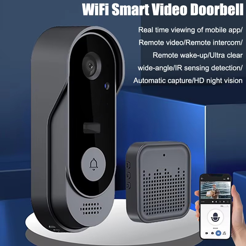 Smart Home Video Doorbell Enhanced Security With Smart Doorbell - Zestaw Bezprzewodowy Dzwonek do Drzwi z