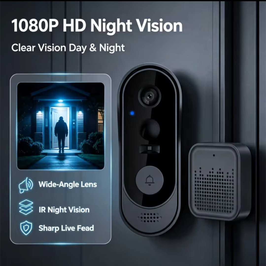 Smart Home Video Doorbell - Inteligentny wideodomofon Tuya WiFi 1080P HD,