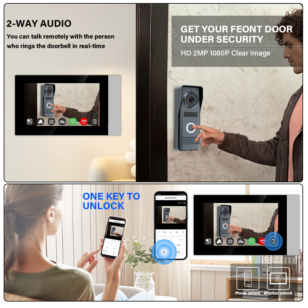 2-przewodowy inteligentny wide – Smart Home Video Doorbell recenzja i cena