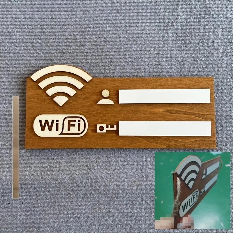Drewniana tabliczka WiFi z moż – Airbnb Smart Home recenzja i cena