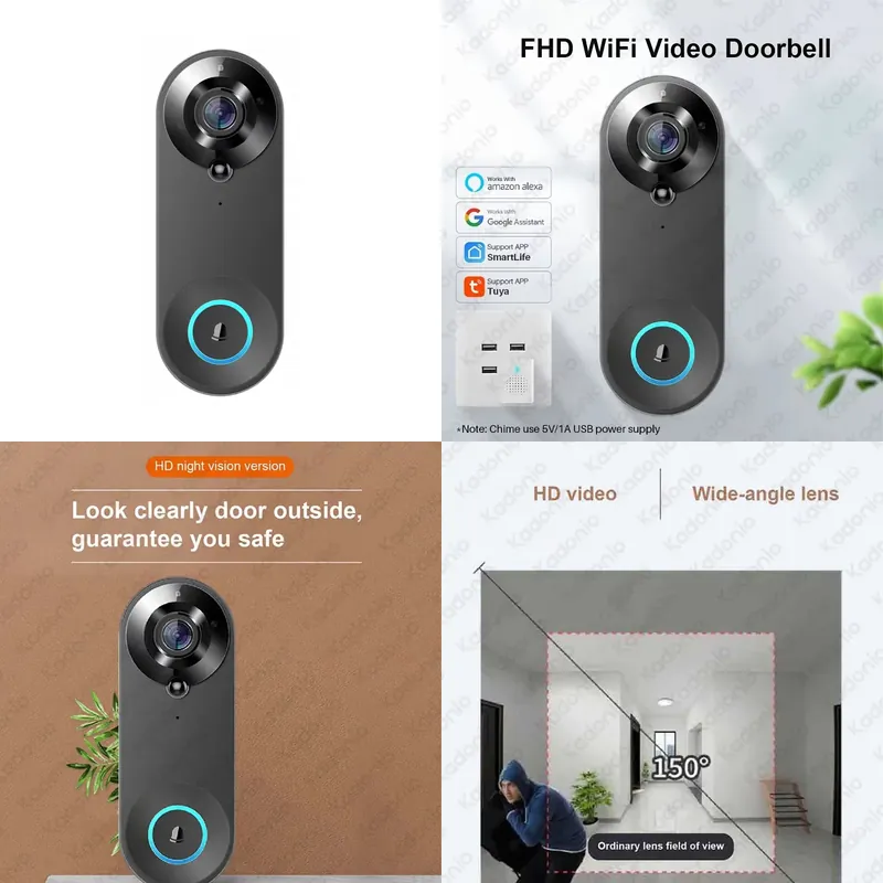 Kadonio 1080P WiFi Wideodomofo – Video Doorbell recenzja i cena