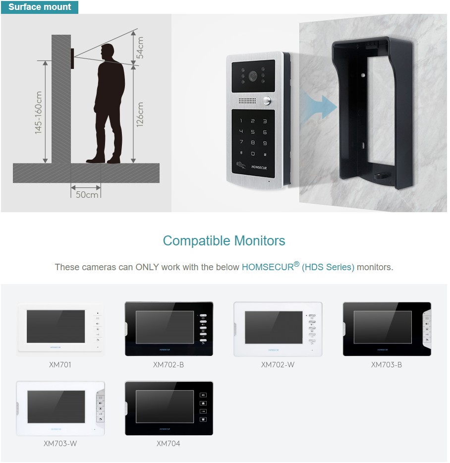 Kamera zewnętrzna HOMSECUR XC0 – Video Doorbell recenzja i cena