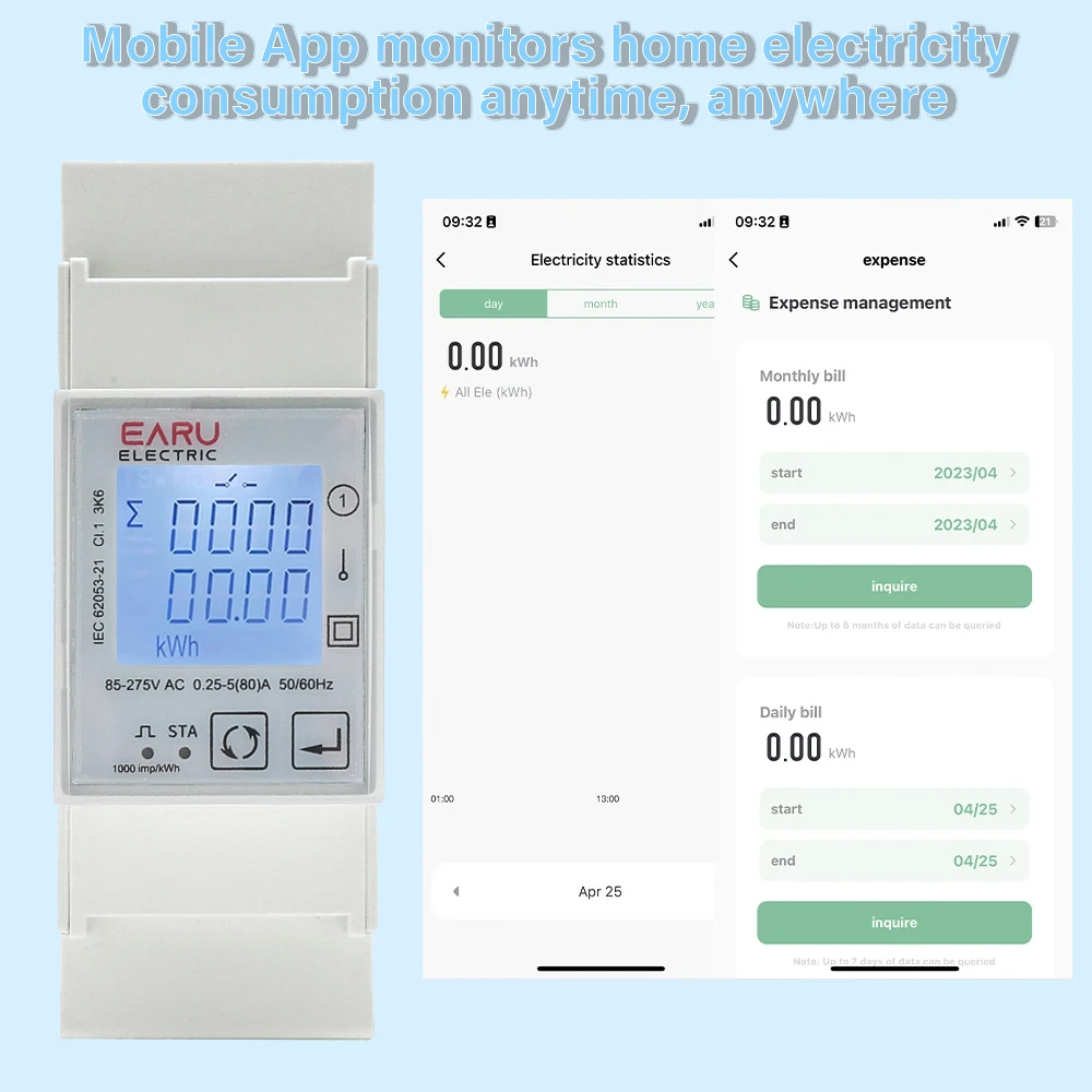 EARU AC 110V 220V 50/60Hz 80A  – Smart Home Energy Monitor recenzja i cena