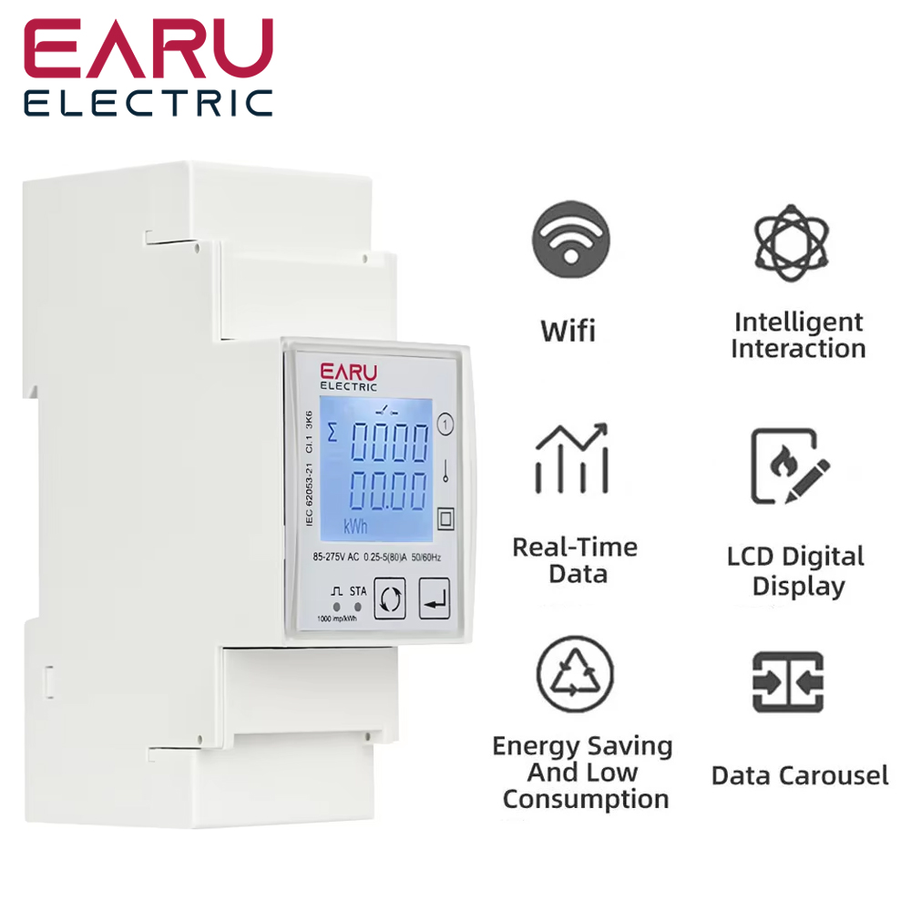 EARU AC 110V 220V 50/60Hz 80A  – Smart Home Energy Monitor recenzja i cena