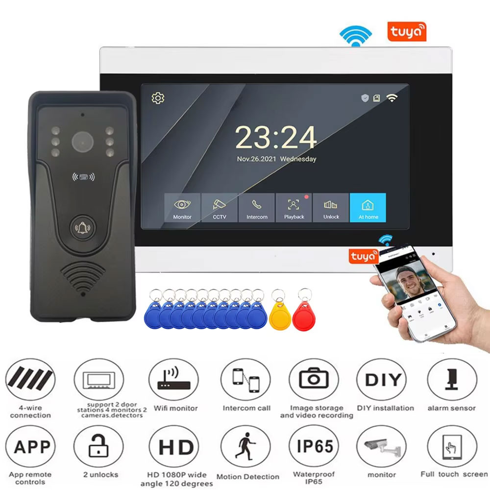 Tuya 1080P 7-calowy kolorowy e – Smart Home Video Doorbell recenzja i cena