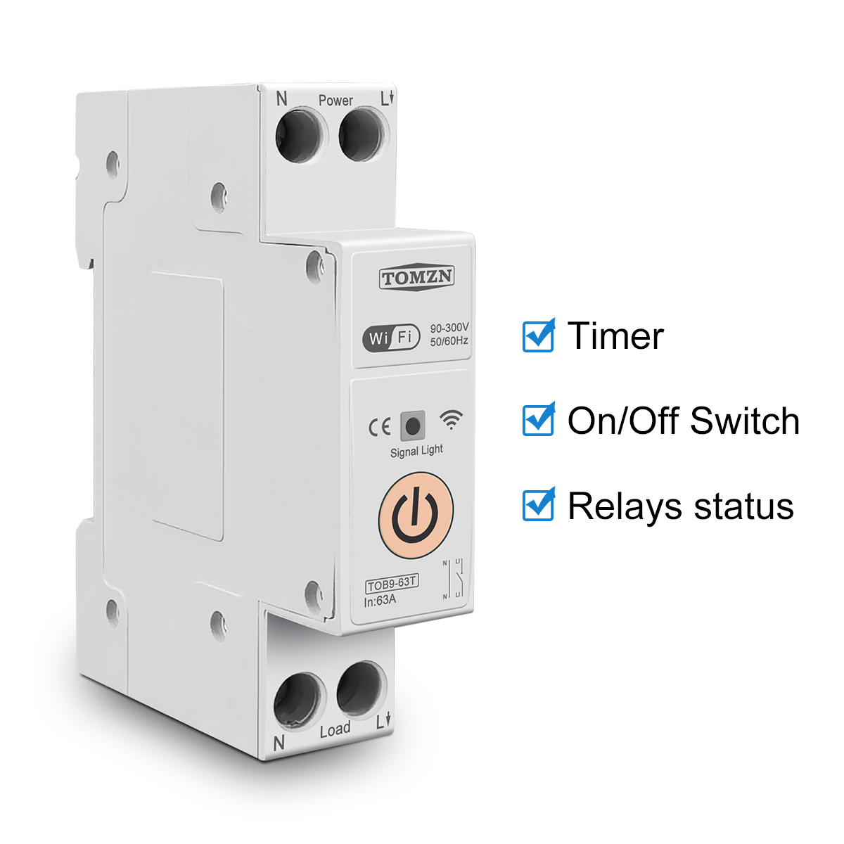 TOMZN 63A 1P + N WIFI intelige – Smart Home Energy Monitor recenzja i cena